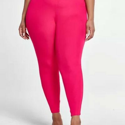 Fashion To Figure Curvy Pink Rhinestone High Waist Activewear Legging Sz 2 NWT